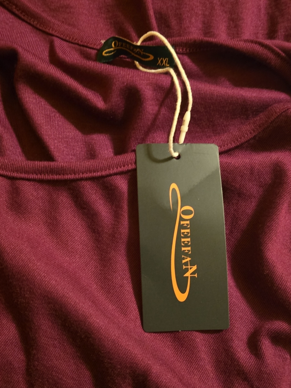 OFEEFAN Dress Women's Size XXL Burgundy Midi Dress Elegant Solid Knit